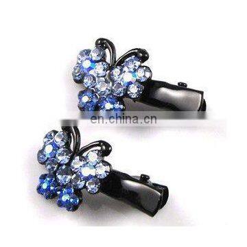 2013 newest fashion alloy butterfly rhinestone hair clip