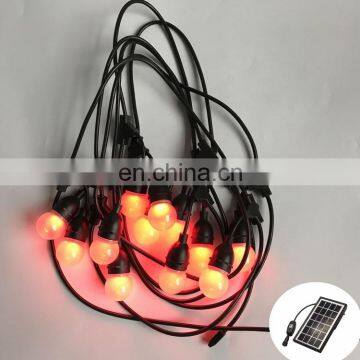 RGB Solar Powered LED String Light 6W With 3V Solar Panel 10pcs Sockects for Home Garden Use photo-4