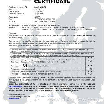 CE electric actuators