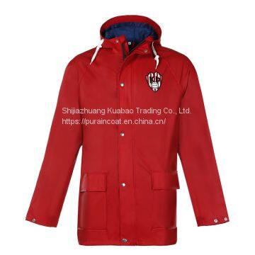 PU Rain Jacket with 210T nylon lining