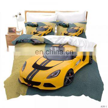 Cartoon cars bedding sets for kids 3pc Duvet Cover Printed quilt children Cartoon Single Size bed sets
