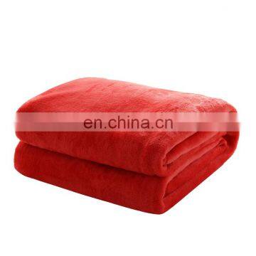 TEX-CEL OEM Worm touch Super Soft Polyester Winter Red Flannel Fleece Blanket