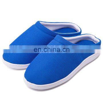 Wholesale Breathable Men's Original Two-Tone 3D Amazon Mesh Bamboo Fiber Gel Slippers Memory Foam Slipper