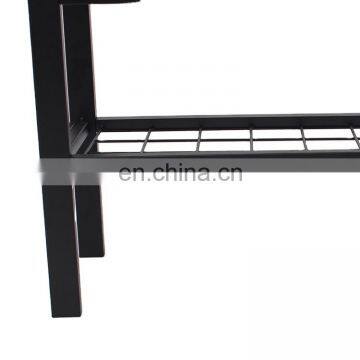 Customized Modern and Practical Metal Change Shoe Stool Shelves Storage Bench With Seating for Living Room photo-2