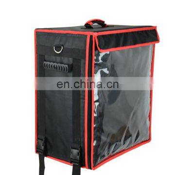 Customized High Quality Large Capacity Durable Black Thermal Waterproof Cooler Backpack Food Delivery Bag