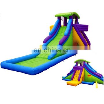 Wholesale Prices Nylon Fabric Inflatable small pool water slide, Inflatable Bouncy Castle with Water Slide