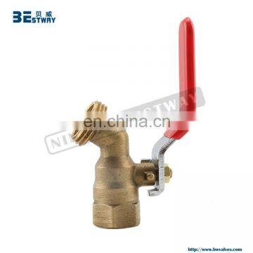 Brass Bibcock With Steel Handle With Ball Seat. Hose End, Nickel Plated photo-6