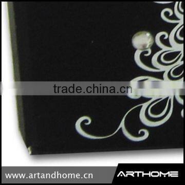 Black Printing Glass Candle Holder With Peacock 1230.020-A photo-6