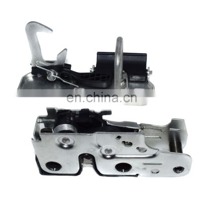 Upper & Lower Front Engine Hood Lid Latch Lock Set For VW Jetta Rabbit 06-09 Golf 05-08 MK5 1K0823480,1K1823509E