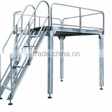 Stainless steel fixed work platforms for weighers