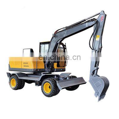 Construction Machinery Cheap 7.5T Wheel Excavator for Sale photo-3