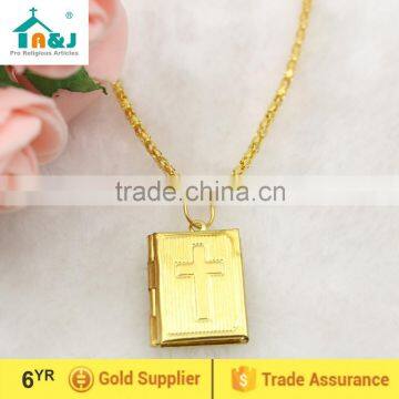 Hot sale locket cross pendant necklace