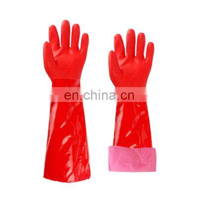 Wholesale Custom High-quality Flocking Lined Cold-proof Household PVC Gloves photo-3