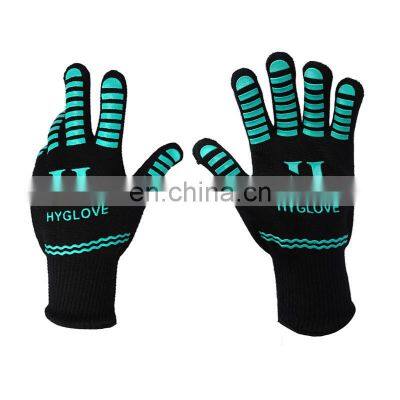 Heat Resistant Forearm Protect Cooking Baking Oven Grill Grip BBQ Gloves Mitt Burn BBQ Fire Hot Surface Pot Handler for Kitchen