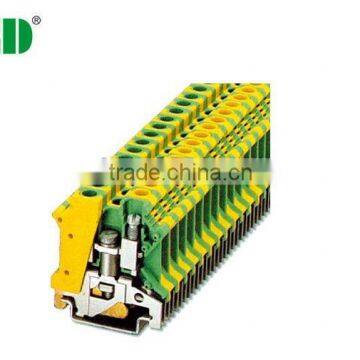 Ground type din rail terminal block with 8.20mm Terminal Width