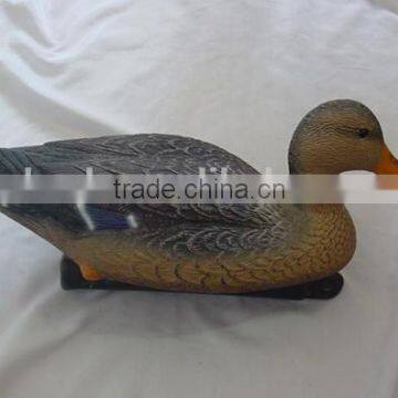 Vivid garden ornament of duck/ duck decoy stand