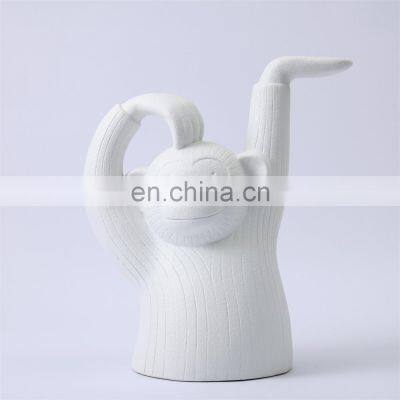 Modern Monkey Animal Bedroom Accessories Luxury Table Decor Ceramic Sculpture photo-2