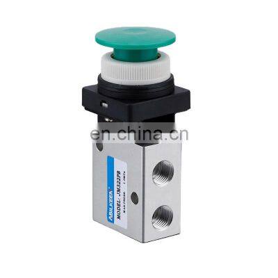 JM322PB Big Round Push Button Head G1/4 Pneumatic Control Valve Stainless Steel Mechanical Pneumatic Valve