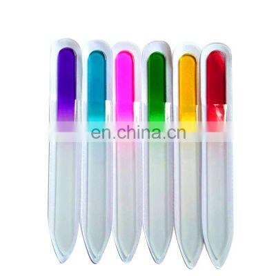 Popular Colorful Crystal Glass Nail File 100/180 240 Grit Double Side Oem Professional Sanding Nail Files For Manicure photo-2