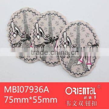 Iron on Lovely High Heeled Shoes Embroidery Patch photo-3