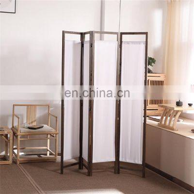 Living Room Decorative Movable Wooden Screen 4-leaf Folding Room Divider photo-5