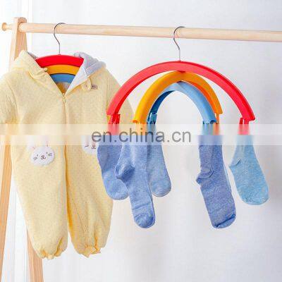 Rainbow Laundry Customised Balcony 3layer Sale Rotatable Hand Lifting Multi Layer Dog Clothes Hanger photo-5