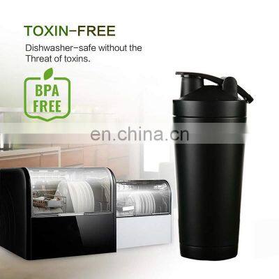 500ml Stainless Steel Milkshake Mixing Protein Shaker Bottle photo-3