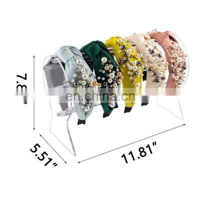Acrylic Headband Holder Clear Headband Organizer Display Stand Rack for Girls Women photo-2
