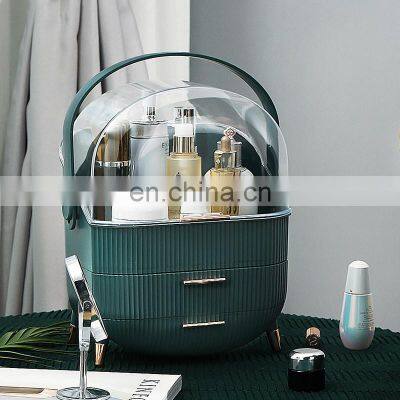 wholesale multifunctional acrylic organic makeup box with lid make up cosmetic organizers manufacturers plastic makeup cases