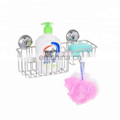 Bathroom Wall Mounted Storage Racks Bath Basket Wire Storage Rack Suction Cup Corner Shower Caddy photo-3