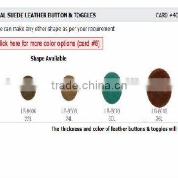 Brown Leather Button
