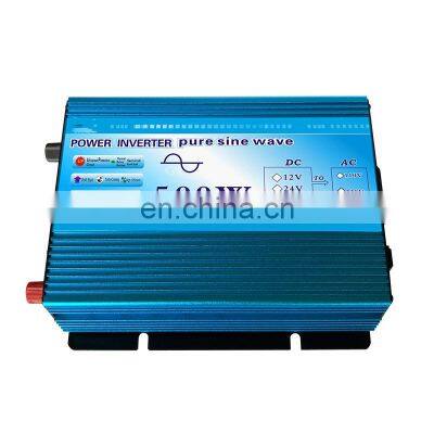 12V to 220V inverter solar power system converter 500W car home pure sine wave solar panel inverter off grid solar inverter