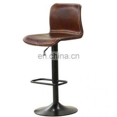 Sale modern stainless steel high counter leather bar stool bar chair