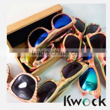 2014 fashion and Promotional wooden sunglasses /colorful Bamboo Sunglasses