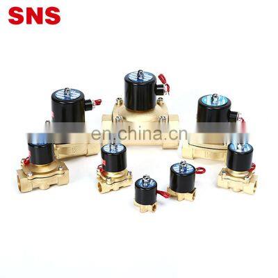 SNS 2W Series Normally Closed Electric 220V 24V 12V Brass Water Solenoid Valve with G/NPT thread