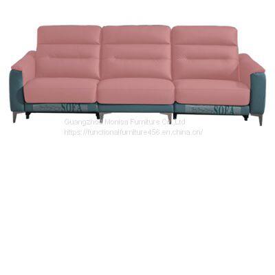 New Modern Minimalist Living Room Functional Fabric Sofa Comfortable Skin-Friendly Three-Seat Sofa Combination photo-2