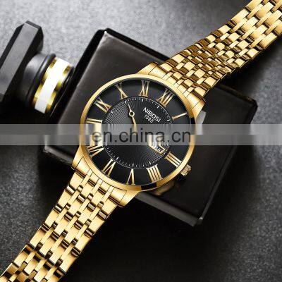 NIBOSI New Fashion Casual Simple Design Quartz Watch For Men Classic Business Man Stainless Steel Strap Wristwatch Custom photo-5