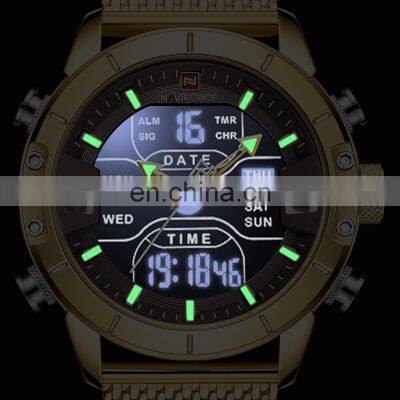 NAVIFORCE 9117 Luxury Quartz Movement Steel Watch Stainless Steel Week Display Luminous Wristwatches Wholesale Watches photo-3