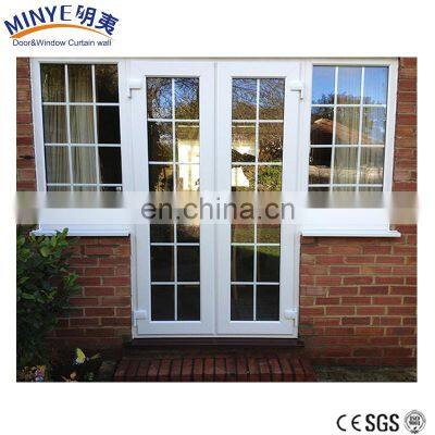 UPVC Profile Plastic Steel Door With Grid Design photo-2