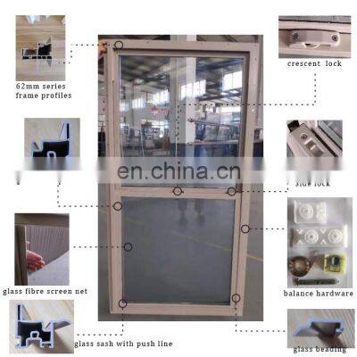 Direct Manufacturer Canadian Style Triple Fixed Window Vinyl Double Vertical Sliding Upvc Single Hung Windows
