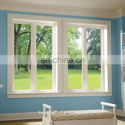 WEIKA Anodizing Hot Sale Cheap House UPVC Window Swing Plastic Modern Windows PVC Minimalist Top Brand School Horizontal Years