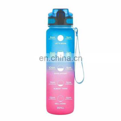 1000ML SportsWater Bottle with Time Marker for Fitness