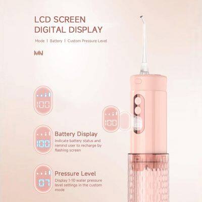 F5031 Digital Display LCD Screen 4 Modes 200ml Water Pick Rechargeable Electric Dental Flosser photo-3