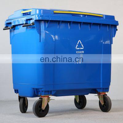 660 Liter Garbage Container 4 Universal Wheels Plastic Indsutrial Dustbin, Trash Can, Waste Bin photo-3