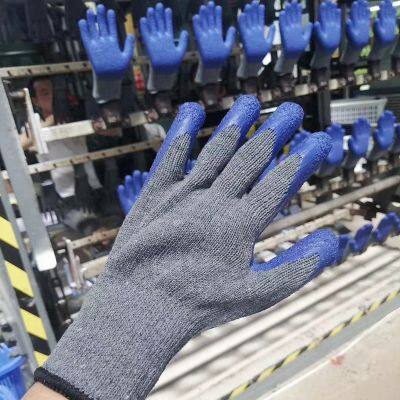 Wholesale Price 10Gauge TC Cotton Liner Crinkle Latex Coated Best Construction Work Gloves