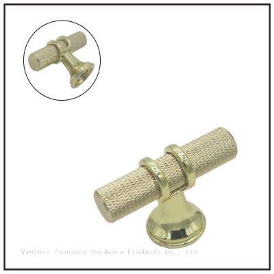 Knurled TBar Kitchen Cupboard Cabinet T-Bar Door Handle Handles Black or Gold