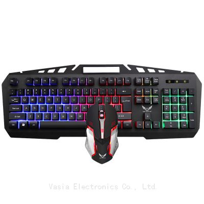 Rainbow back light best buy ergonomic keyboard and mouse for small hands USB ​Interface