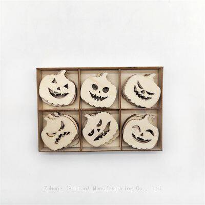 Halloween Wooden Small Hanging Sign Creative Wooden Crafts Halloween Hollow Decorative Pendant photo-4