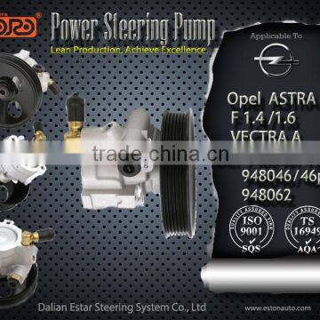 Hot selling power steering pump applied for Opel ASTRA F 1.4 /1.6 VECTRA A 948040/41/46/46P/62