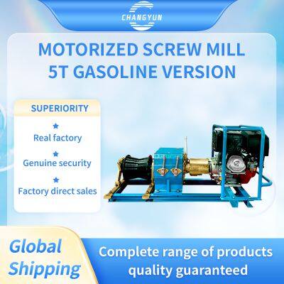 5-Ton Gasoline Cable Puller & Winch for Large Power Cable Pulling & Laying